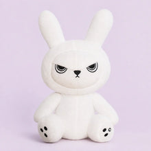 White Gothic Bunny Plush - Front View