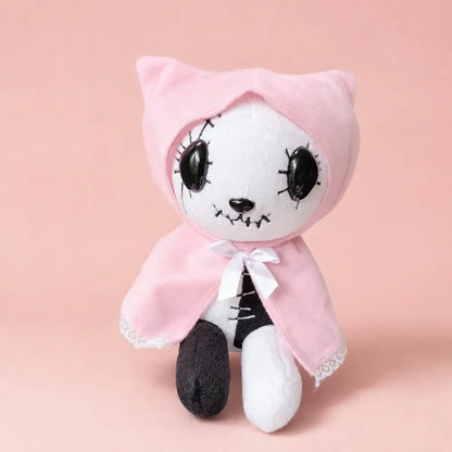 Pink Gothic Cat Plush – Front View