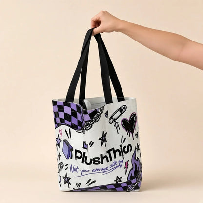 Gothic Cute Tote Bag Back Angle