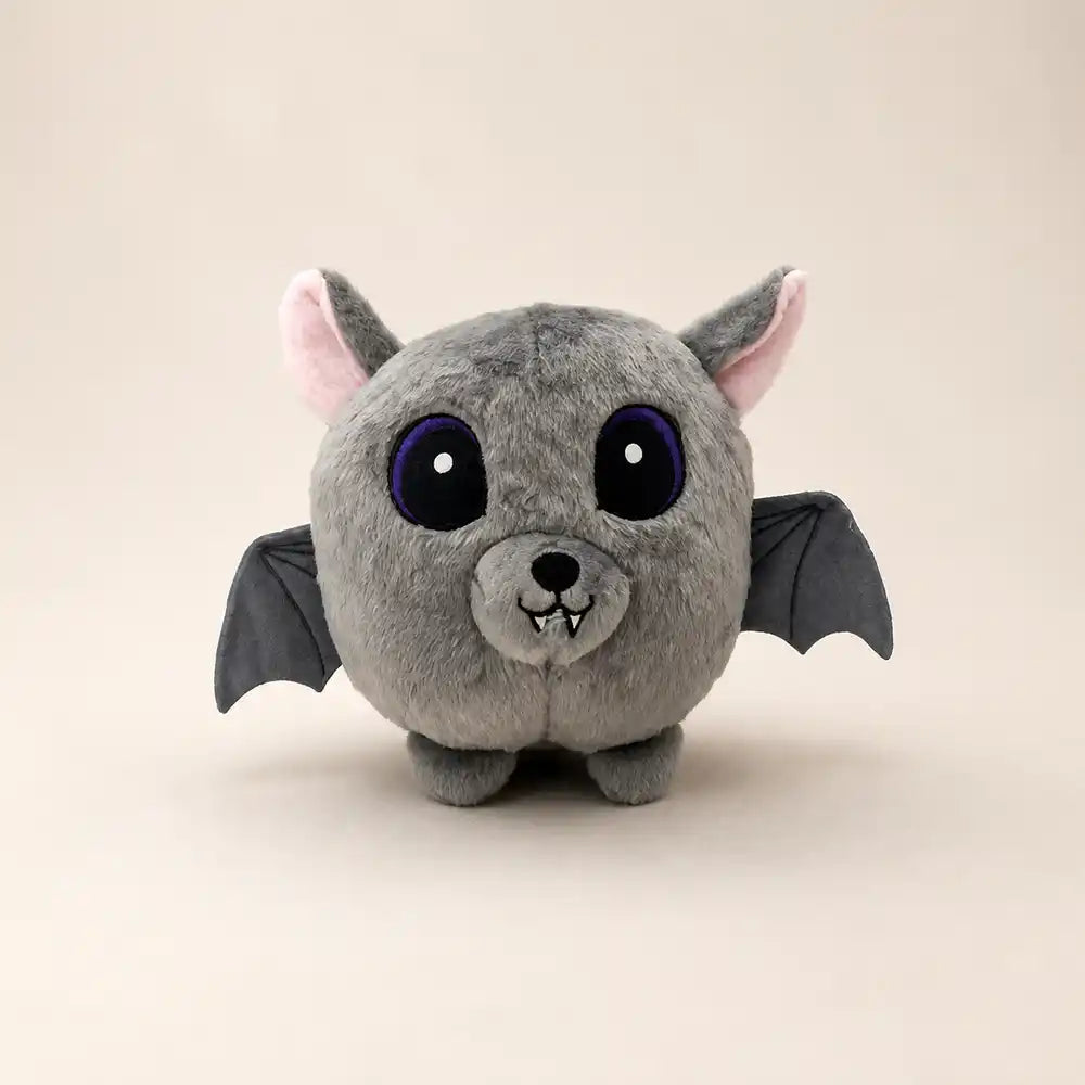 Gray Bat Plush Front Angle View