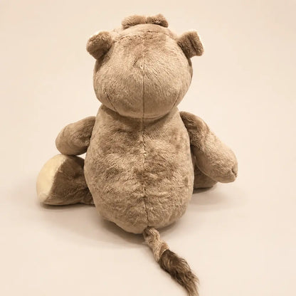 Gray Hippopotamus Plush Stuffed Animal - Back View