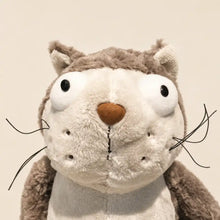 Gray Otter Plush Stuffed Animal Front Close Up