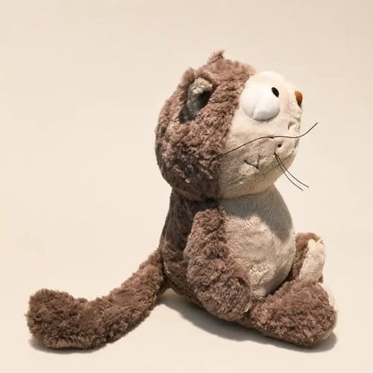 Gray Otter Plush Stuffed Animal Side Profile