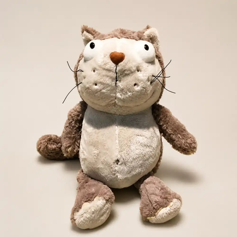 Gray Otter Plush Stuffed Animal Seated