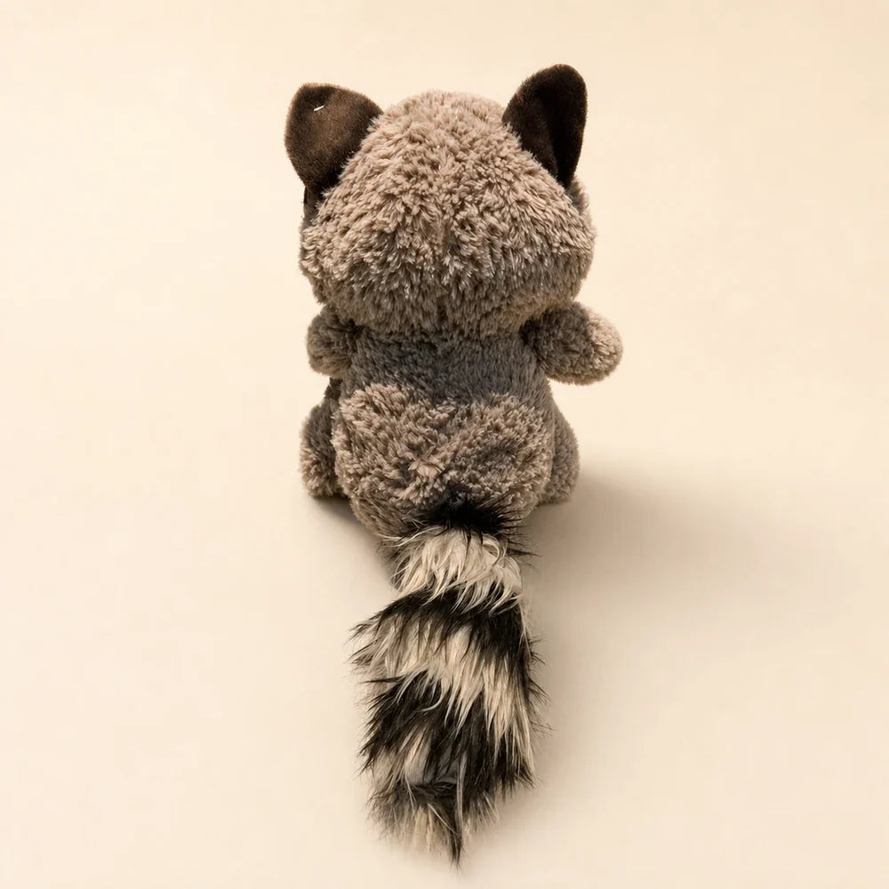 Cute Gray Raccoon Plush Toy – Back View
