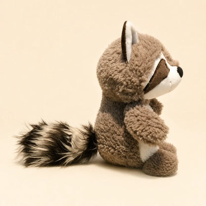 Cute Gray Raccoon Plush Toy – Side View