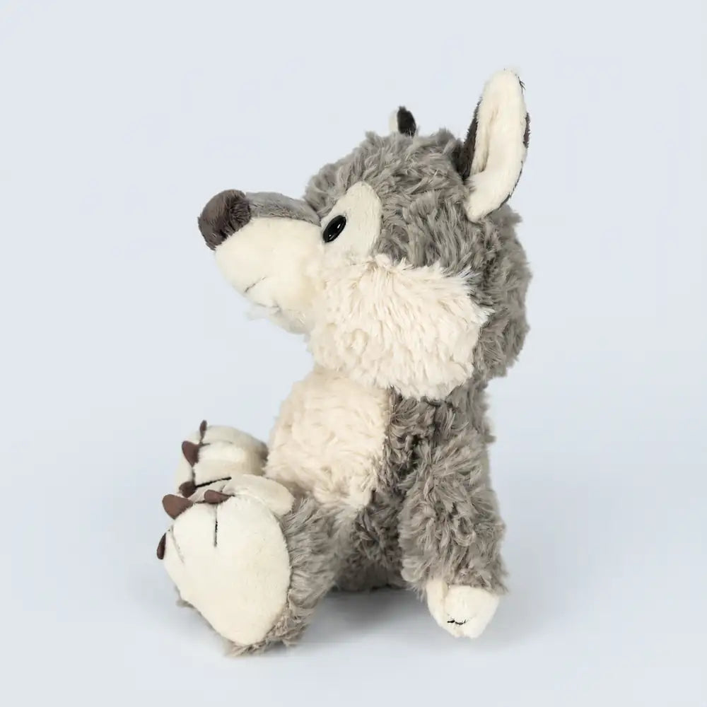 Gray Wolf Plush Stuffed Animal Profile View