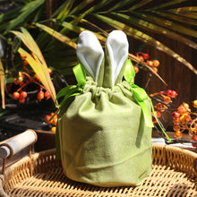 green bunny bag