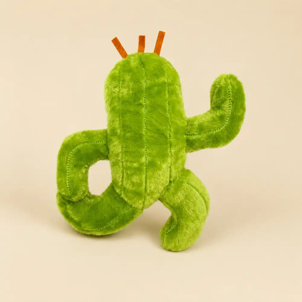 Green Cactus Plush Toy Back View
