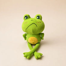 Green Frog Plush - Crossed Legs View