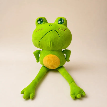 Green Frog Plush - Splayed Legs View