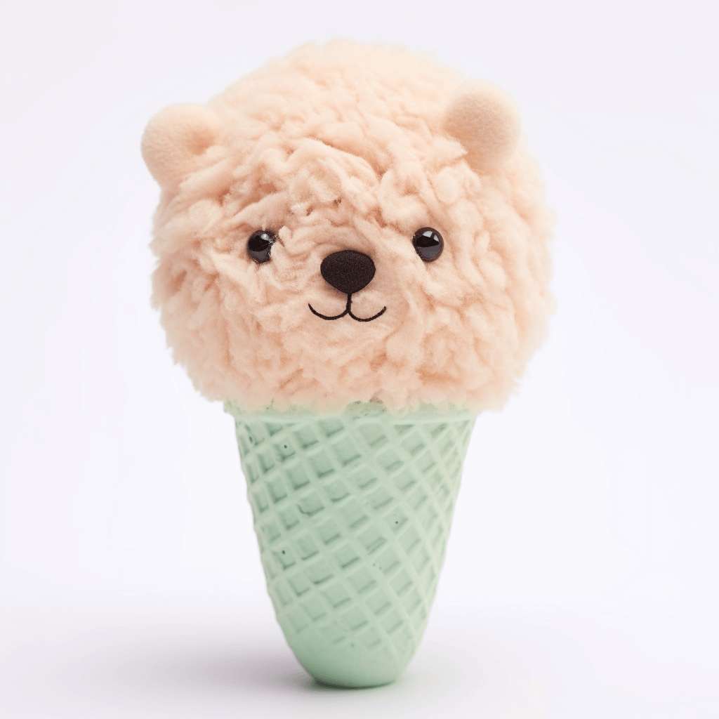 Green Cuddly Ice Cream Dog Toy