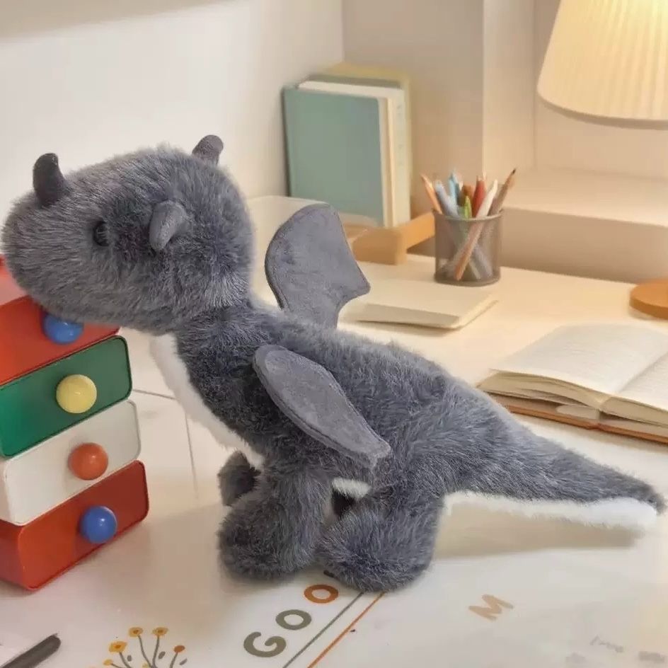 Grey Flying Dragon Stuffed Animal