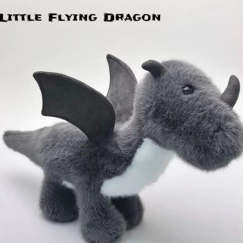 Grey Flying Dragon Stuffed Animal