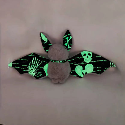 Halloween Glow-in-the-Dark Skeleton Bat Plush Toy