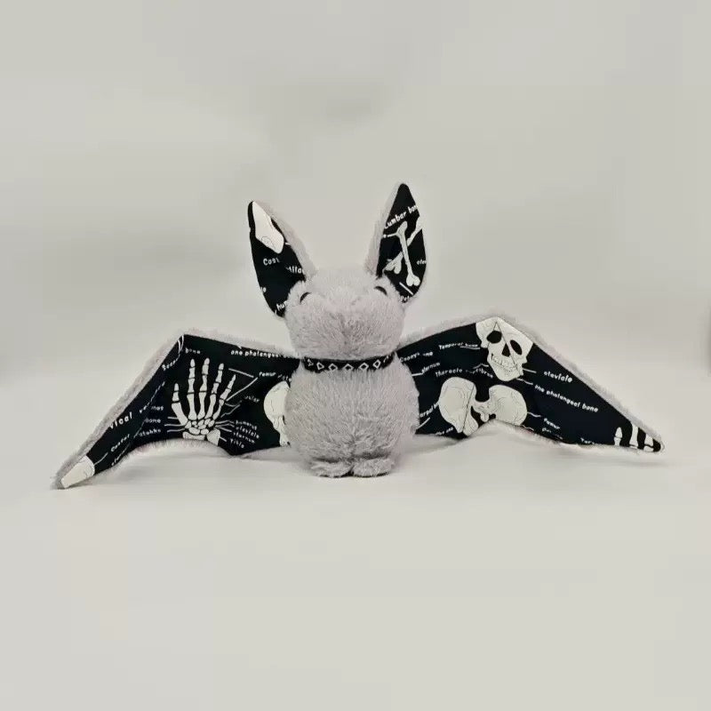 Halloween Glow-in-the-Dark Skeleton Bat Plush Toy