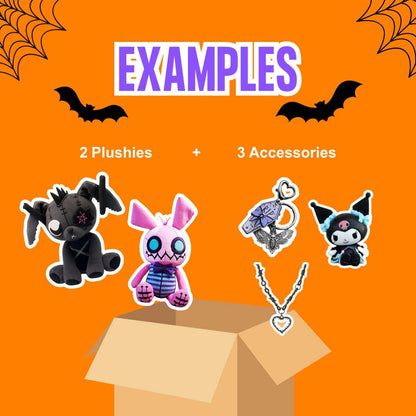 Halloween Mystery Box Plushies and Accessories - 5 Pcs