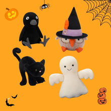 Halloween Cute Ghost Owl Crow Kitty Plush