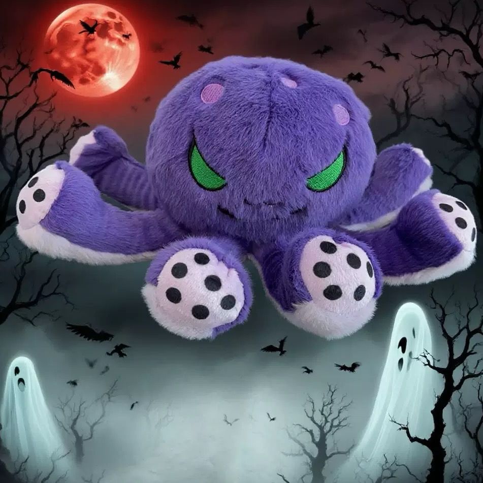 Spooky Purple Octopus Plush