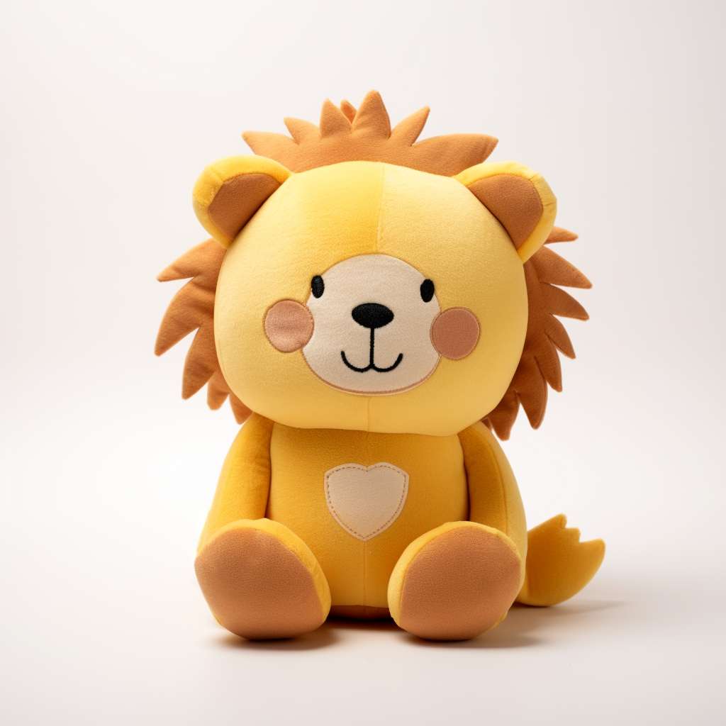 happy cartoon lion stuffed animal