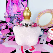 Cute Floral Heart Pink Leather Choker