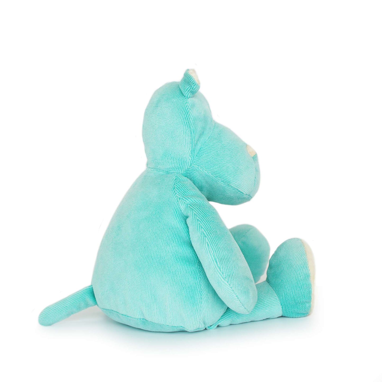 Side view tail sitting hippo stuffed animal PlushThis
