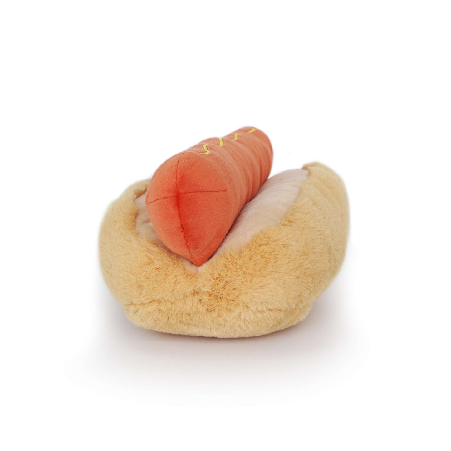 Back view hot dog stuffed plush toy food PlushThis