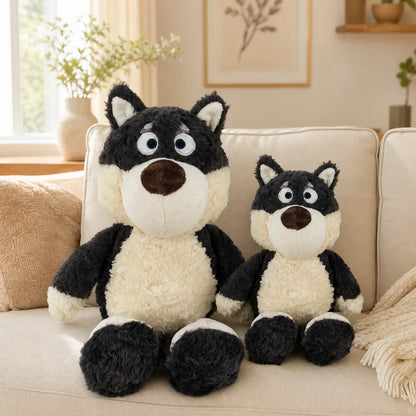 Black Cream Husky Plush Size Pair Stuffed Animal