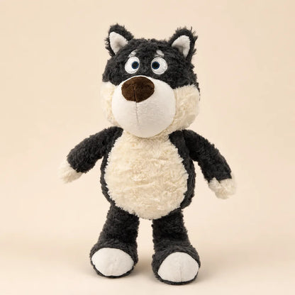 Black Cream Husky Plush Standing Front Stuffed Animal