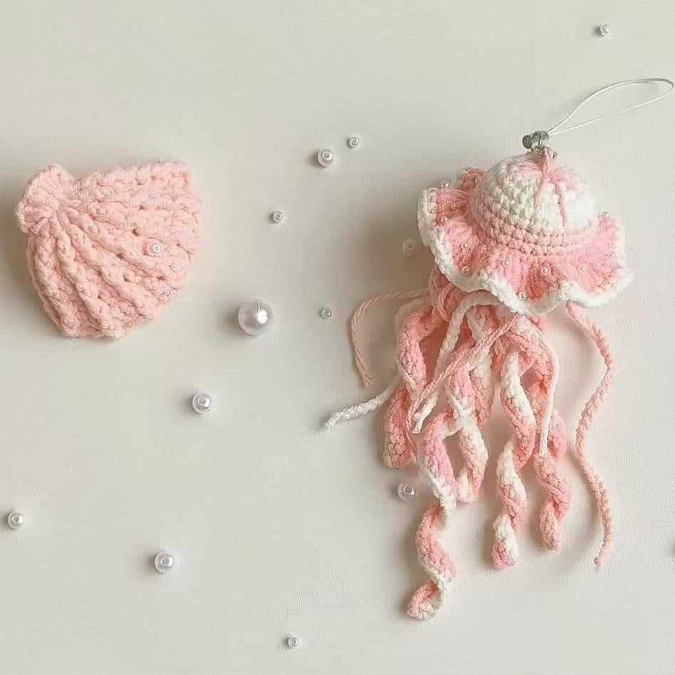 Jellyfish Pendants with Seashell Crochet DIY Kit