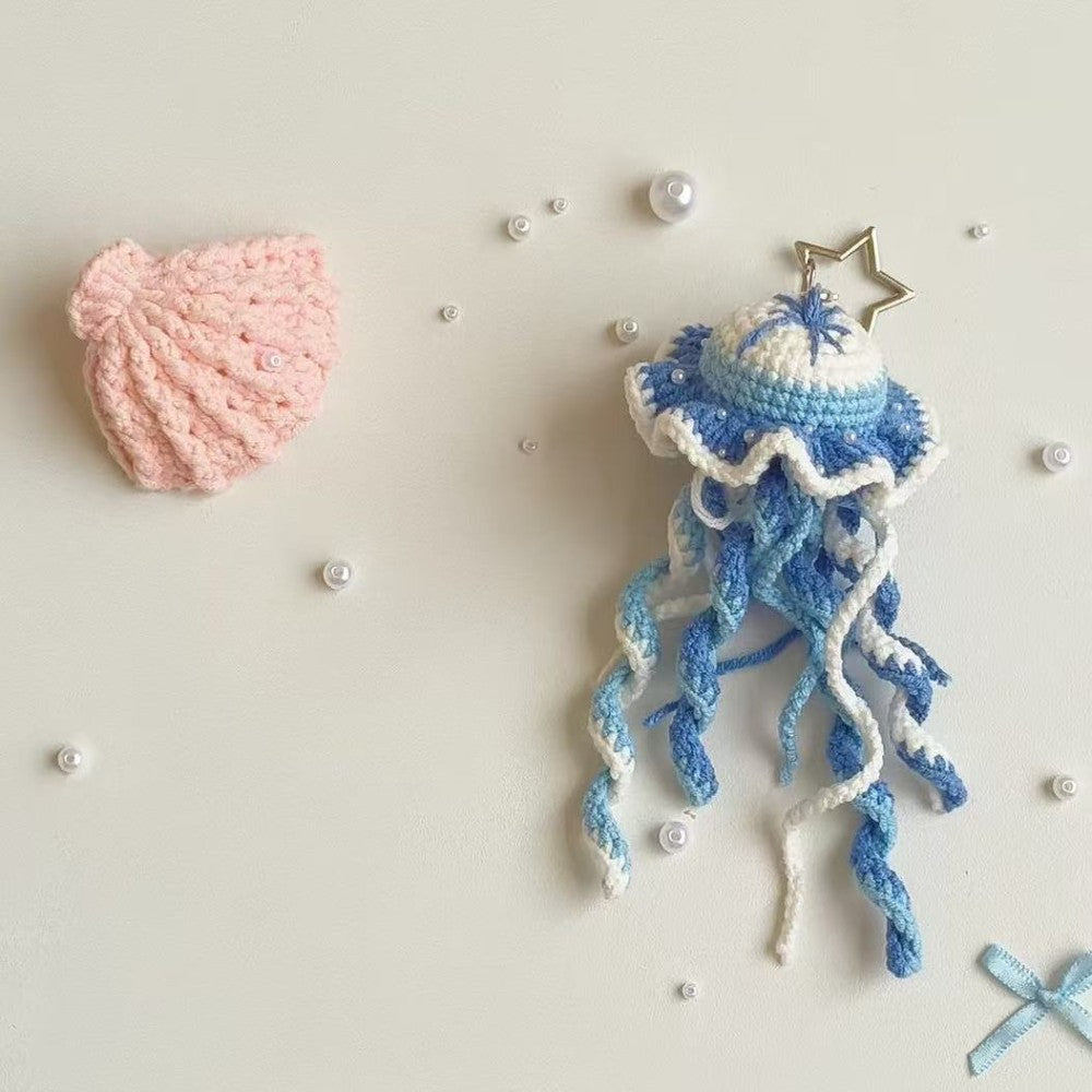 Jellyfish Pendants with Seashell Crochet DIY Kit