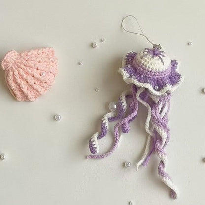 Jellyfish Pendants with Seashell Crochet DIY Kit