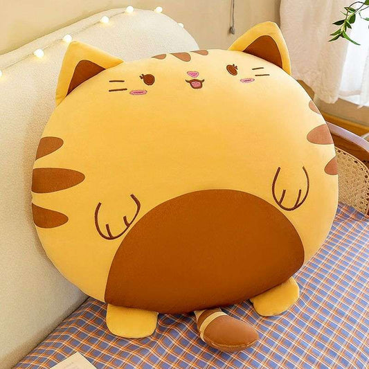 Kawaii Round Cat Pillow