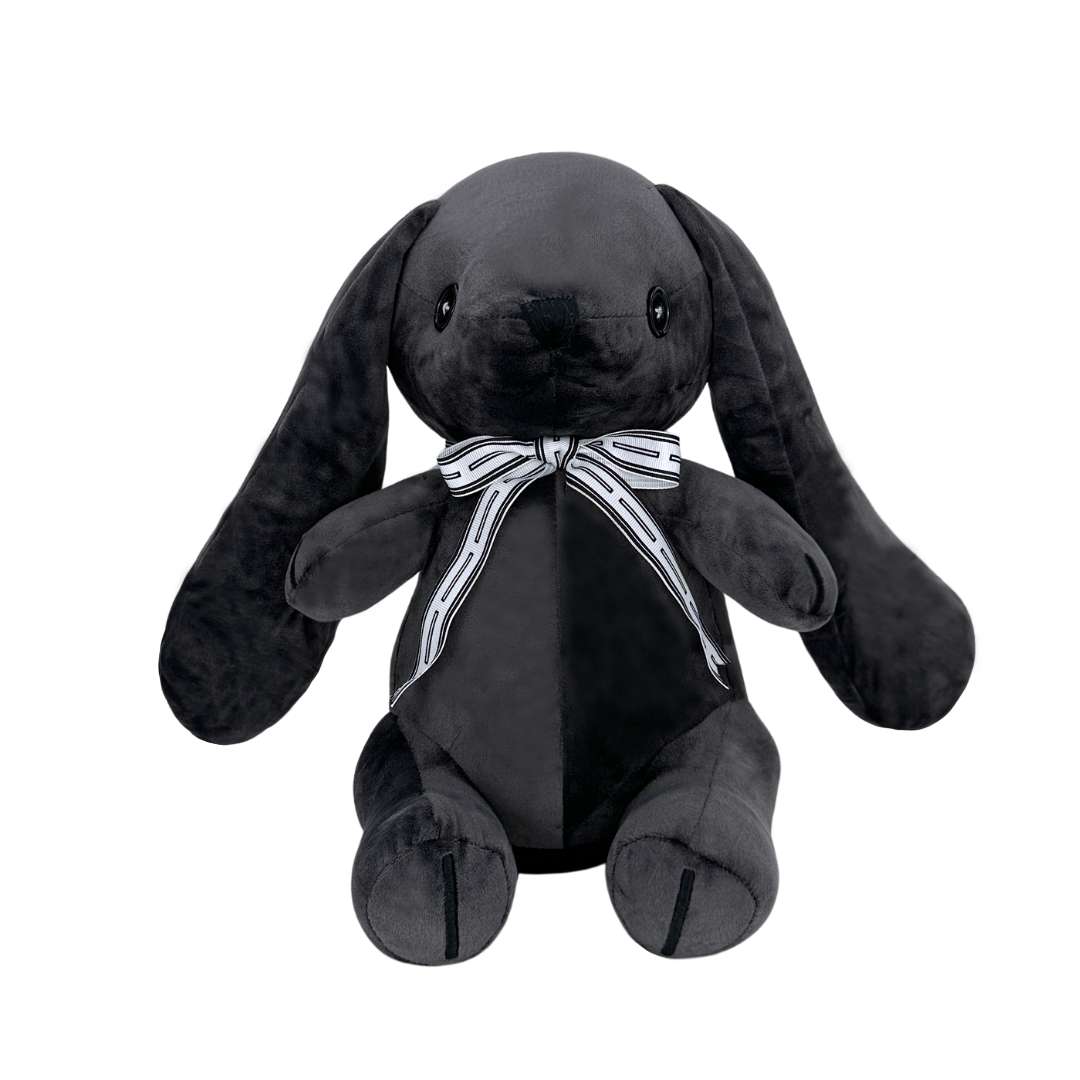 Black rabbit plush on sale