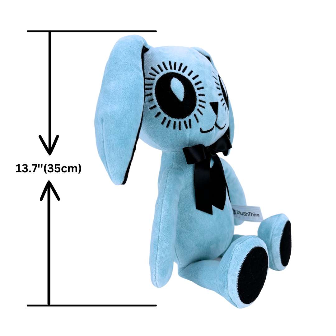 Blue Cute Emo Bunny Stuffed Animal - PlushThis