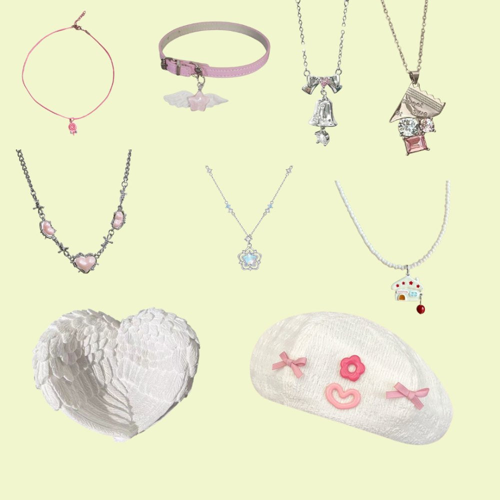 kawaii choker, hat and decoration