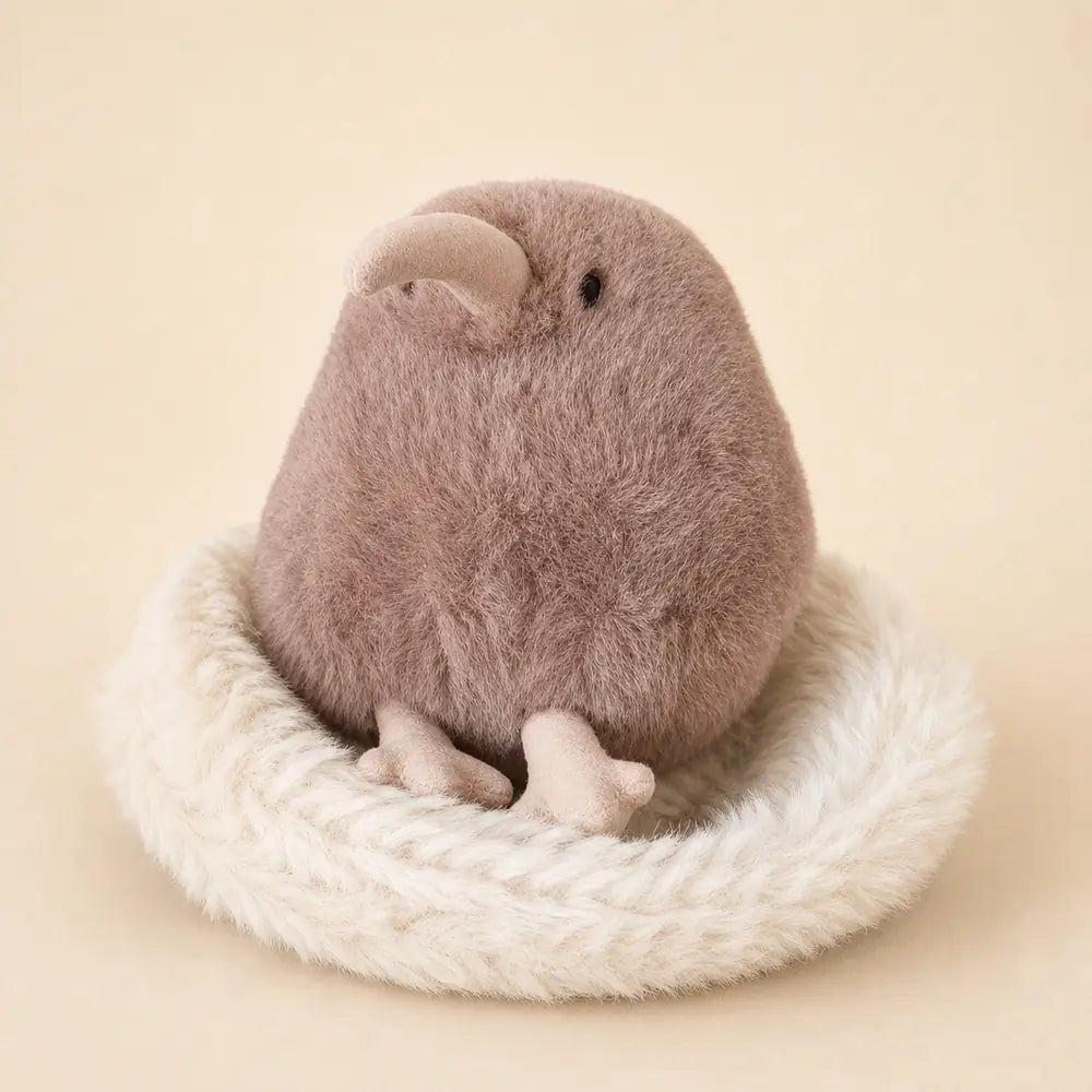 Brown Kiwi Bird Plush Back View
