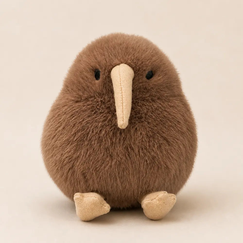 Brown Kiwi Bird Plush Front View