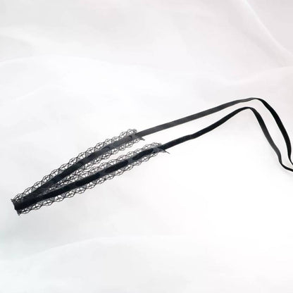 Lace Choker with Ribbon Accent Cord