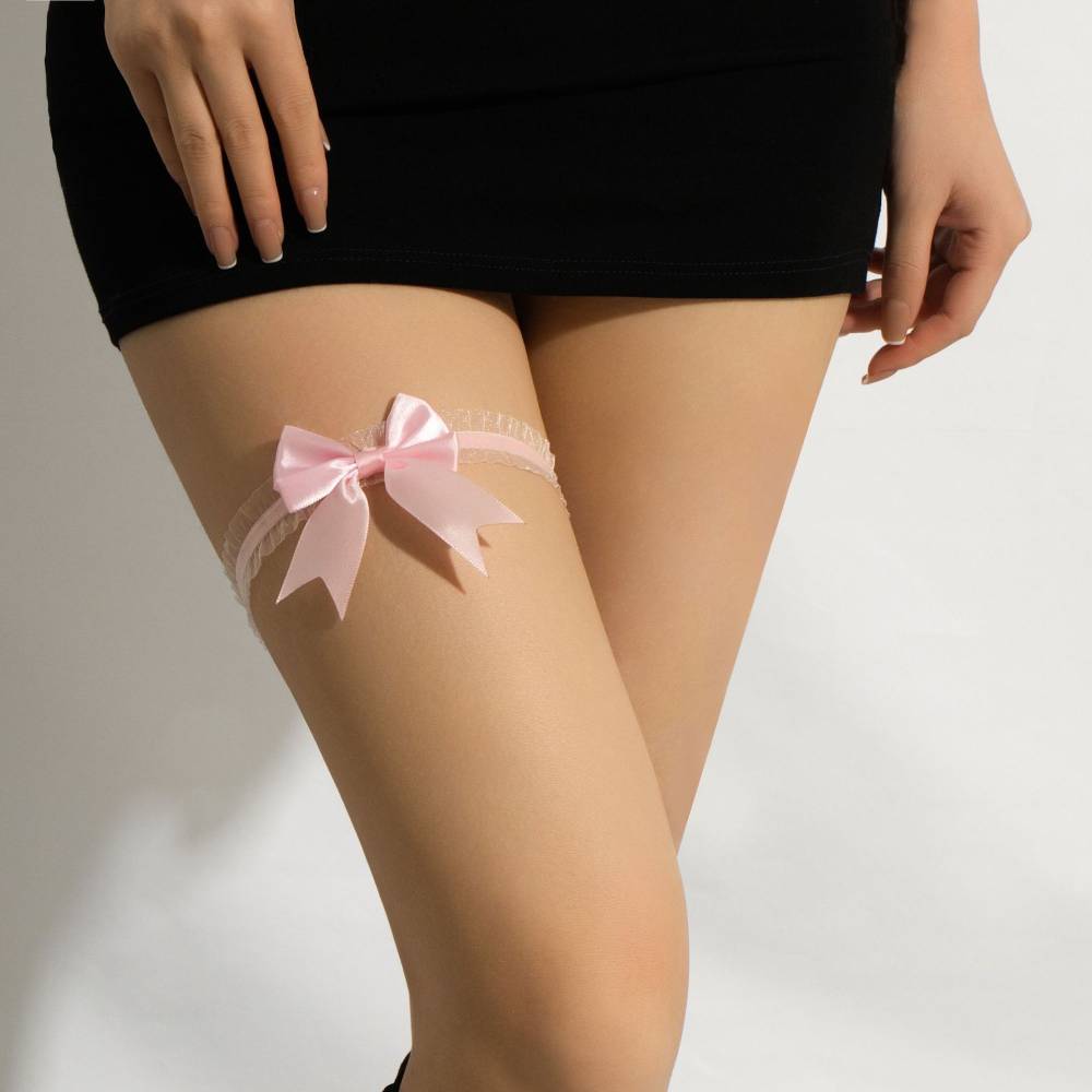 Cute Frill Ribbon Lace Thigh Choker