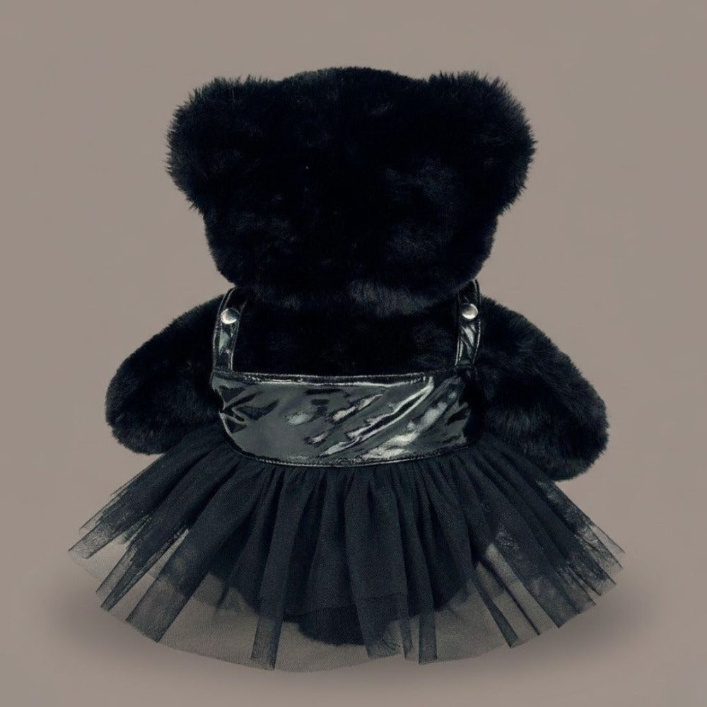 Goth Lace Dress Black Bear Stuffed Animal