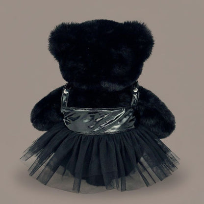 Goth Lace Dress Black Bear Stuffed Animal