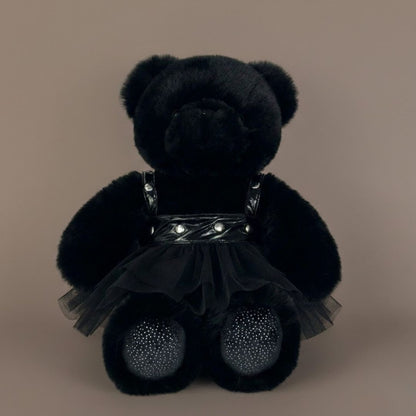 Goth Lace Dress Black Bear Stuffed Animal
