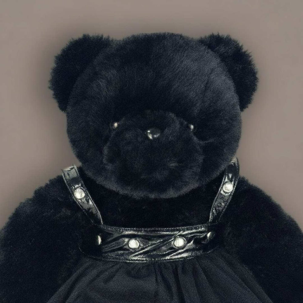 Goth Lace Dress Black Bear Stuffed Animal