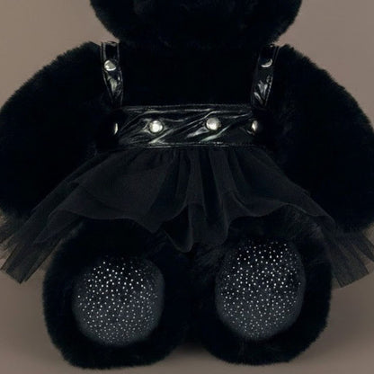 Goth Lace Dress Black Bear Stuffed Animal
