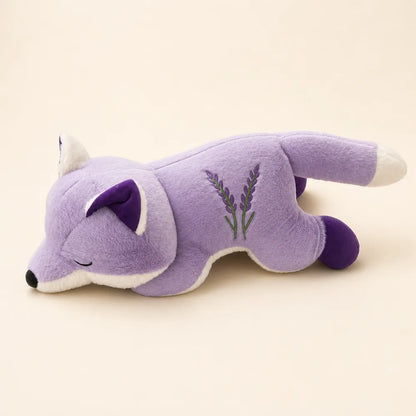 Lavender Sleepy Fox Plush Long Side Studio