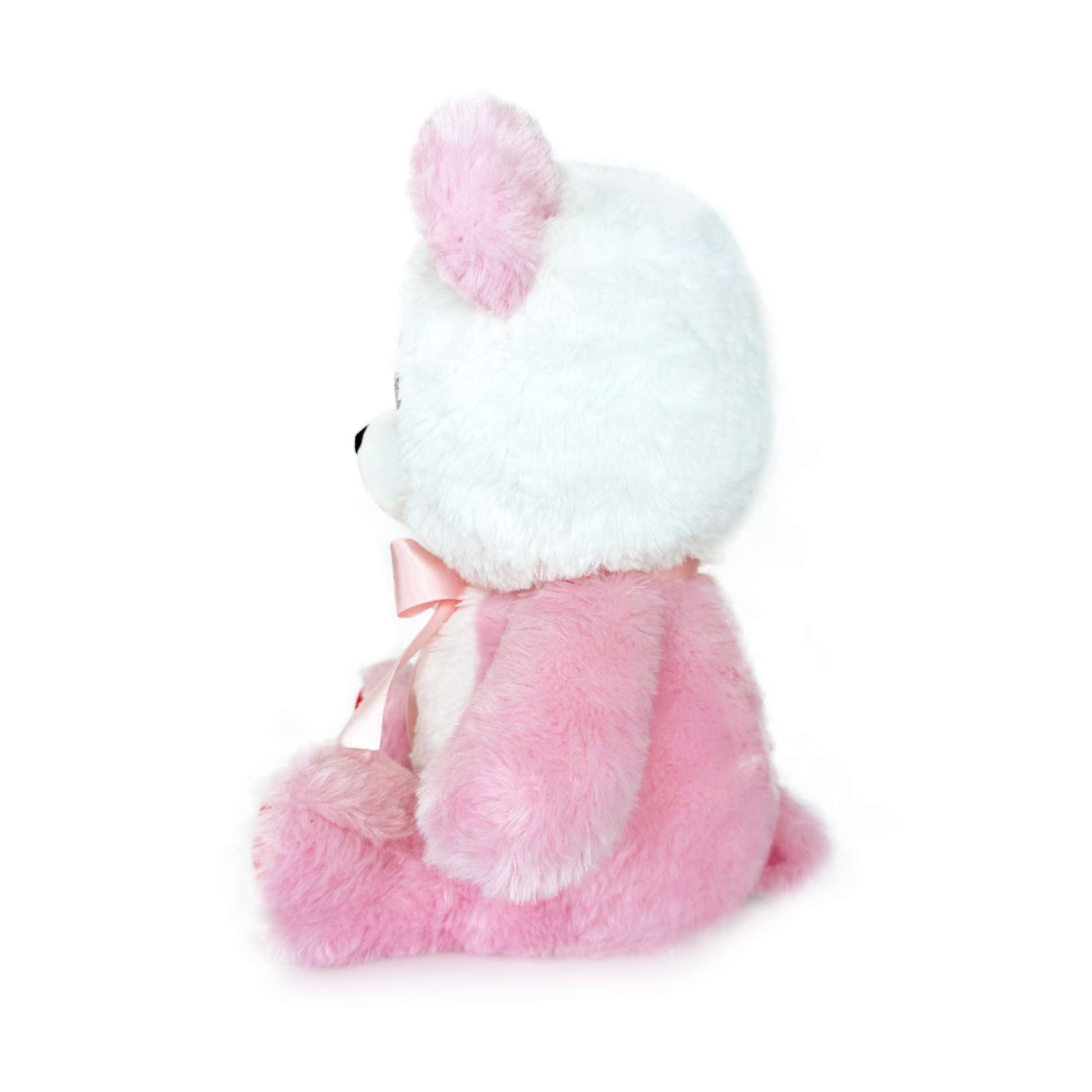 left side of pink bear plush kawaii
