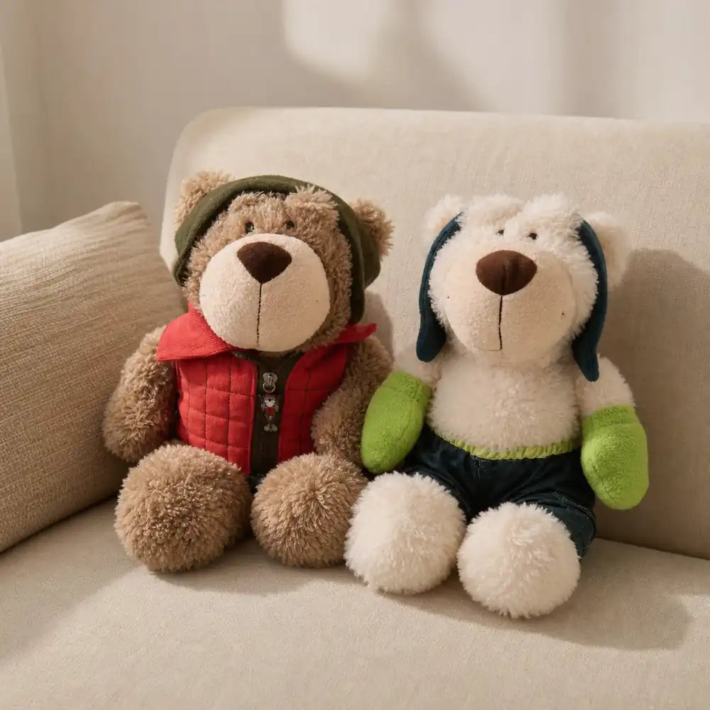 Adventure Bear Plush Stuffed Animal - Cozy Sofa Pair