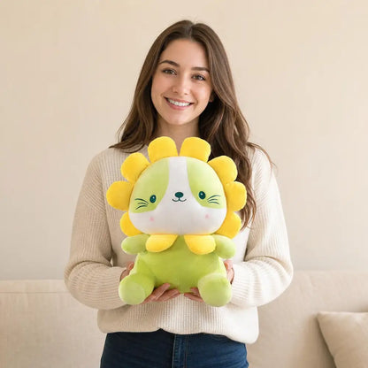 35cm Green Lion Cat Plush Size Reference