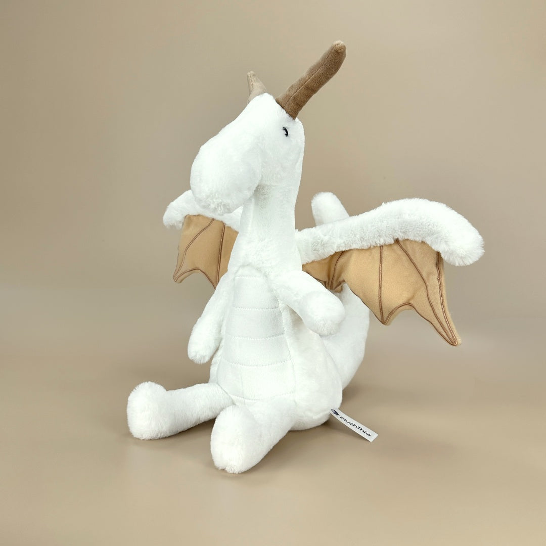 cute white dragon plush toy